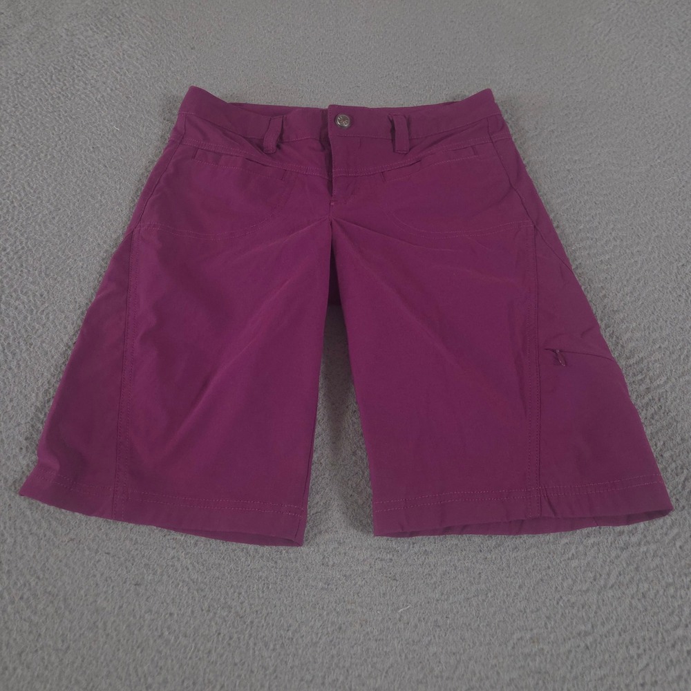 Athleta Shorts Womens 0 Purple Dipper Bermuda Nylon Stretch Hiking Cargo Utility